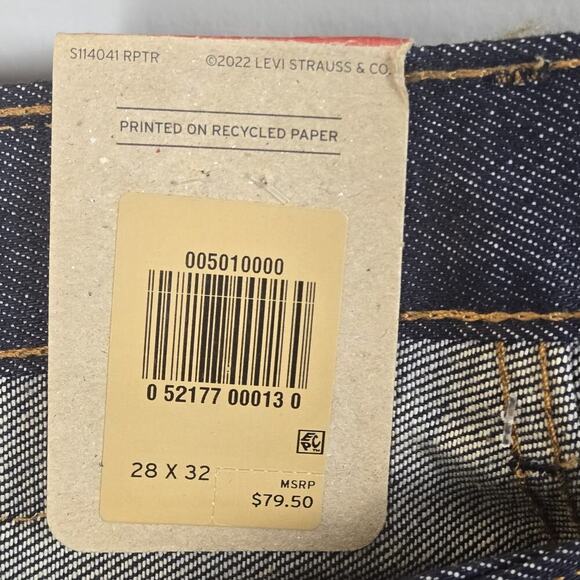 Levi's Men's 501 28x32" Original Shrink-to-Fit Jeans - Blue CLASSIC WESTERN WORK - Picture 3 of 6